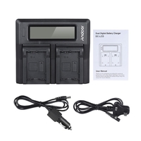 Andoer NP-FW50 NPFW50 Zweikanal-Digitalkamera-Ladegerät LCD-Display für Sony α7 α7R α7sII α7II α65 A6300 α7RII NEX-Serie mit DC-Autoladegerät
