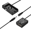 Andoer NP-W126 Dummy-Akku-Koppler mit geradem Kabel + NP-F970 F750 Akkuplattenhalter Kompatibel mit Fuji Kameras X-A1/X-A2/X-A3/X-E1/X-E2/X-M1/X-Pro/ X-T1/X-T2/X-T10/HS33EXR/HS35EXR/HS50EXR
