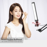 Andoer PH-02 LED-Videolicht-Kit mit 2 * 5600K USB-Lichtstreifen + 2 * Metallhalterung für Schreibtischmontage + 2 * flexibler Kugelkopf + 6 * Farbfilter (Rot / Gelb / Blau) für Live-Streaming Online-Unterricht Videokonferenzbeleuchtung Produktfotografie