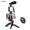 Andoer Phone Vlog Video Kit mit Tischstativ-Telefonhalterung