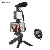 Andoer Phone Vlog Video Kit mit Tischstativ-Telefonhalterung