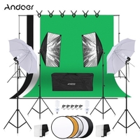 Andoer Photography Kit 1, 8 m * 2, 7 m schwarz weiß grün Baumwolle Kulissen