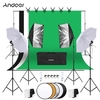 Andoer Photography Kit 1, 8 m * 2, 7 m schwarz weiß grün Baumwolle Kulissen