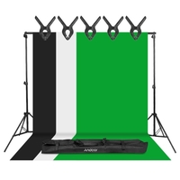 Andoer Photography Kit 2 * 3 Meter einstellbare Aluminiumlegierung Hintergrundstütze Stand Foto Hintergrundhalterung