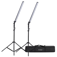 Andoer Photography Studio LED-Beleuchtungskit Dimmbare LED-Videoleuchte