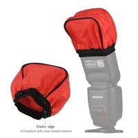 Andoer Portable Universal Flash Bounce Diffusor Kamera Speedlite Softbox Ersatz für Canon Nikon Sony Godox YONGNUO On-Camera Blitze,  4er Set (Weiß/Rot/Gelb/Blau)