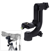 Andoer PRO 360 Grad Panorama Gimbal Stativkopf Vogel Schwingen mit Standard Schnellwechselplatte für Tele Objektive Canon Nikon Sony Heavy Duty