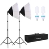 Andoer Professional Studio Photography Octagon Softbox LED Light Kit mit großer Octagon Softbox * 2 + 135W LED Glühbirne 5500K * 2 + 2M Lichtstativ * 2 + Tragetasche * 1 für Studio Portrait Produkt Hochzeitsfoto Video Live Streaming