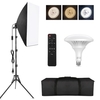 Andoer Professional Studio Photography Softbox LED-Licht-Kit mit 20 * 28 Zoll Softbox * 1 + 3000K-6000K Bi-Color-Temperatur 150W LED-Licht * 1 + 2M Lichtstativ * 1 + Drahtlose Fernbedienung * 1 + Tragetasche * 1