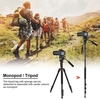 Andoer Professional tragbare Aluminiumkamera Stativständer Einbeinstativ 200 cm / 78, 7 Zoll 4-teilige einstellbare 8kg Nutzlast mit 3-Wege-Tragetasche für den hydraumatischen Schwenkkippkopf für DSLR-Spiegelreflexkamera