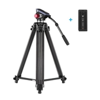 Andoer Professional Videostativ aus Aluminiumlegierung mit flüssiger Hydraulikkopf-Ersatz-Schnellwechselplatte