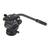 Andoer Professionelle Fotografie-Videokopf-Fluid-Ziehen Tilt Hydraulisch dämpfende Kopfbasis Durchmesser 60mm / 2.4 "w / Schnellwechselplatte für Canon Nikon Sony DSLR-Kamera-Stativ Einbeinstativ Schlittenkufe
