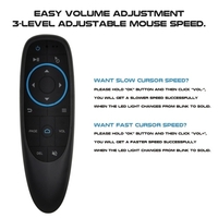 G10BTS Fernbedienung Bluetooth 5.0 Air Mouse IR-Lerngyroskop Drahtlose Infrarot-Fernbedienung für Android TV Box HTPC PCTV