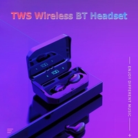 G12 TWS Ohrhörer Kabelloser Stereo-Sound-Kopfhörer Bluetooth5.0 + EDR Sport-Headset Rauschunterdrückung mit LED-Batterieanzeige der Ladebox