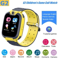 G2 Intelligente Kinderuhr Kinder Smartwatch Eingebaute 7 Kinder-Puzzlespiele Telefonuhr Eingebaute 5 Sprachen (Englisch / Französisch / Deutsch / Spanisch / Italienisch)