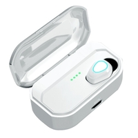 G20 TWS BT5.0 Drahtlose Kopfhörer Auto Pairing Rauschunterdrückung Touch Control IP54 Wasserdichtes 3500-mAh-Ladekasten-Leistungsdisplay (schwarz,  einzelnes Ohr)