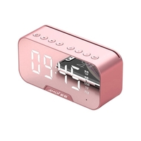 G5 G10 Spiegeluhr drahtloser Bluetooth-Lautsprecher tragbare Sprachsammelkarte Bluetooth-Lautsprecher Pink