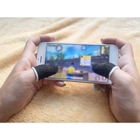 Gaming Finger Sleeve Touchscreen Daumenhülle Sensitive Schweißfeste Fingerabdrucksichere atmungsaktive Fingerhülle für Handyspiele 6-tlg