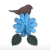 Großer Garten Vogel und Blume Stange Stieglitz blau Stange kreative Eisen Hof Stange Herbst Dekor Outdoor Rasendekoration