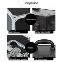 Großer Kosmetik Organizer Box wettmachen Fall Make-up-Werkzeuge abschließbar schwarz mit Aufbewahrungsbox