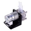 GROTHEN DC 12V Schlauchpumpe mit Silikonschlauch Hochdurchfluss Wasser Flüssigkeitspumpe Dosierung Vakuumpumpe Selbstansaugende Korrosionsschutz Einstellbarer Durchfluss für DIY Aquarium Lab Chemische Analyse Dosierzusätze L-Stil