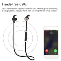 GS-BT215 BT 4.1 Kopfhörer In-Ohr-Stereo-Headset im Freien Sport-Musik-Kopfhörer-Hands-free w / Mic Rose Gold für Lauf Gym Übung