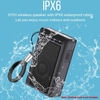 Gt01 bluetooth lautsprecher tragbare drahtlose soundbox 5 watt lautsprecher ipx6 wasserdichte außenlautsprecher unterstützung fm radio tf karte aux in musik spielen mit mikrofon taschenlampe zurück clip