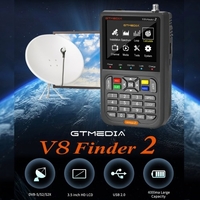 GTMEDIA V8 Finder 2 TV-Signalsuchgerät DVB-S/S2/S2X-Signalempfänger 3, 5-Zoll-LCD-Display H.264 Automatische Winkelberechnung 4000-mAh-Akku