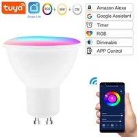 GU10 Smart Bulb LED Light Cup 5W RGB + WW + CW Unterstützung Tuya Alexa Google Home IFTTT Fernbedienung Sprachsteuerung LED Dimmlampe