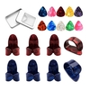 Guitar Picks Kit 10 Stück Celluloid Picks + 6 Stück Finger Picks + 2 Thumb Picks + Aufbewahrungsbox Gitarrenzubehör für Akustikgitarren-Anfänger (zufällige Farblieferung)
