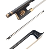 Gut ausbalancierte 4/4 Violine Fiddle Bow Golden geflochtene Kohlefaser Round Stick Ebenholz Frosch Violine Teile Zubehör