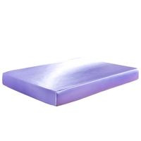 Gut gemachtes weiches seidenartiges Polyester-Spannbetttuch (voll,  lila)