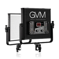 GVM GVM-520LS-B Dimmbare zweifarbige LED-Videoplattenleuchte CRI97 + TLCI97 3200-5600K Aluminiumlegierung Gehäuse mit U-Halterung für Porträtfotografie Interview Filmherstellung Studio Beleuchtung 30W
