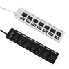 JDL-A7 HUB USB Hub 7 Port USB 2.0 Unabhängige Switch Anzeige High Speed ​​Ultra Slim Splitter Hub mit USB Kabel für Desktop Notebook USB Maus Scanner Digitalkamera U Festplatte USB Tastatur und mehr