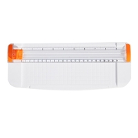 JIELISI Mini A5 Papierschneider Cutter Desktop-Papierschneidemaschine mit Sicherheits-Schneidkopf Zusätzliches Seitenlineal für Bastelpapier Fotokarten Scrapbooking Bürobedarf