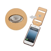 Jisoncase echt Leder Flip Case/Cover für das iPhone 5