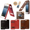 Jisoncase echt Leder Flip Case/Cover für das iPhone 5