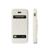 Jisoncase Flip Matelasse Leder Hülle für iPhone 5