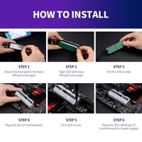 JONSBO M.2-2 RGB SSD Kühlkörper für M.2 2280 Single Sided SSD Support ARGB Syncing Light SSD Aluminium Heizkörper mit Wärmeleitpad