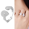 JURE 925 Sterlingsilber-Ring Zirkonia Hochzeit Verlobungsring Vorschlag Braut Halo Ersatz