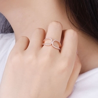 JURE 925 Sterlingsilber-Ring Zirkonia Hochzeit Verlobungsring Vorschlag Braut Halo Rose Gold Ersatz