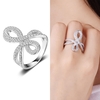 JURE 925 Sterlingsilber-Ring Zirkonia Shinning Hochzeit Verlobungsring Vorschlag Braut Halo Ersatz