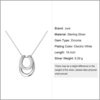 JURE S925 feste Sterlingsilber-Halskette Shinning Anhänger Die One-Schmuck Zirkonia 18 Zoll