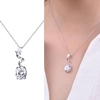JURE S925 feste Sterlingsilber-Kette Snow White Kristall-Halskette Der One Schmuck Sparkle Zirkonia 18 Zoll