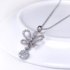 JURE S925 feste Sterlingsilber-Ketten-Halskette Die One-Schmuck Zirkonia 18 Zoll