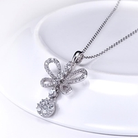 JURE S925 feste Sterlingsilber-Ketten-Halskette Die One-Schmuck Zirkonia 18 Zoll