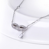 JURE S925 feste Sterlingsilber-Ketten-Halskette Die One-Schmuck Zirkonia 18 Zoll