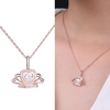 JURE S925 feste Sterlingsilber-Ketten-Halskette Die One-Schmuck Zirkonia 18 Zoll