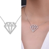 JURE S925 feste Sterlingsilber-Ketten-Halskette Die One-Schmuck Zirkonia 18 Zoll