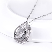 JURE S925 feste Sterlingsilber-Ketten-Halskette Die One-Schmuck Zirkonia 18 Zoll
